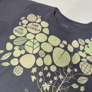 Disney Parks One World One Mouse "Green" Gray Mickey T-Shirt‎ L